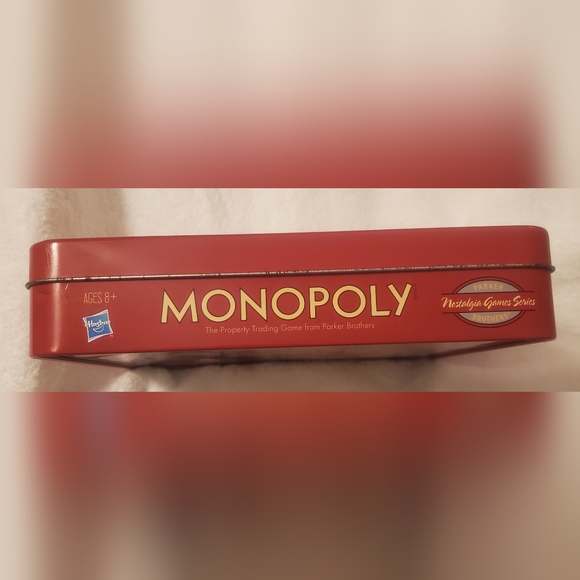 MONOPOLY Nostalgia Game Series Hasbro 2009 Rare Red Tin Box Complete Board Game - Picture 6 of 7
